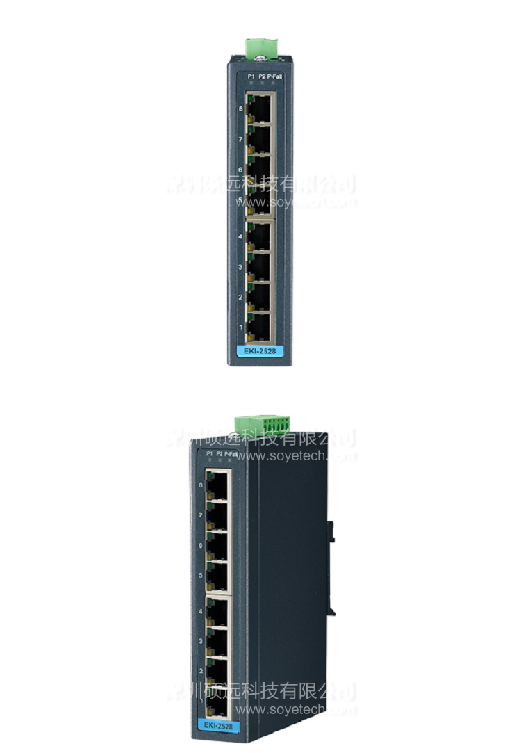 研華 EKI-2528 8端口非網管型工業以太網交換機