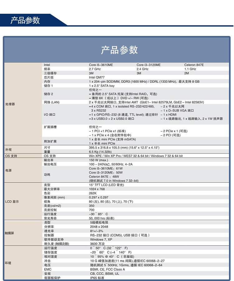 全新研華無風扇嵌入式工控機 多功能平板電腦 PPC-6150