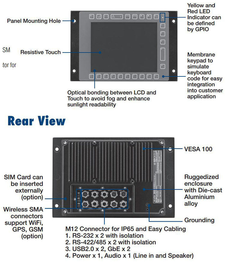 研華 C1D2/EN 50155認證 行業專用平板電腦及人機界面 TPC-8100TR