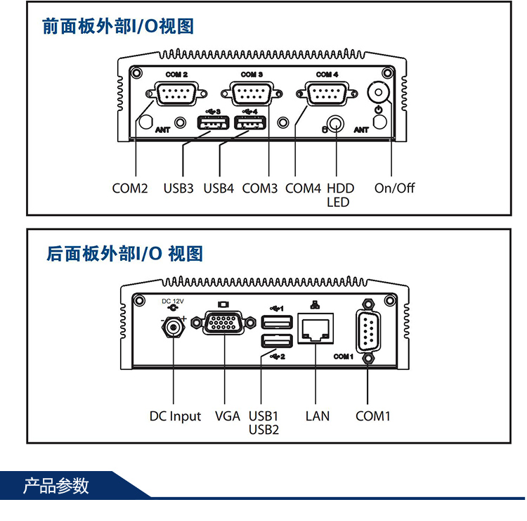 全新研華 無風扇嵌入式工控機 超緊湊ARK-1000系列 ARK-1122C