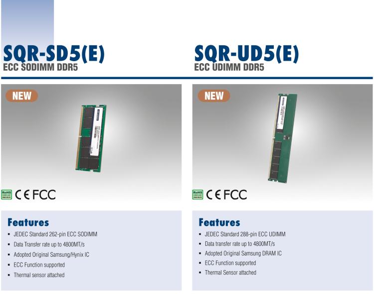 研華SQR-UD5(ECC) ECC UDIMM DDR5 4800