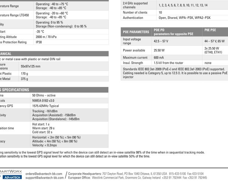 研華BB-SR30309115-SWH SmartFlex, EMEA, 5x ETH, PoE PD, Plastic, ACC Int.