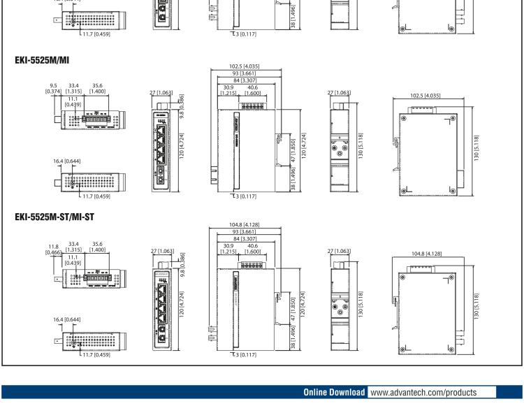 研華EKI-5525SI 1光4電百兆ProView(組態)系列工業以太網交換機（包含單模/多模、SC/ST接口）