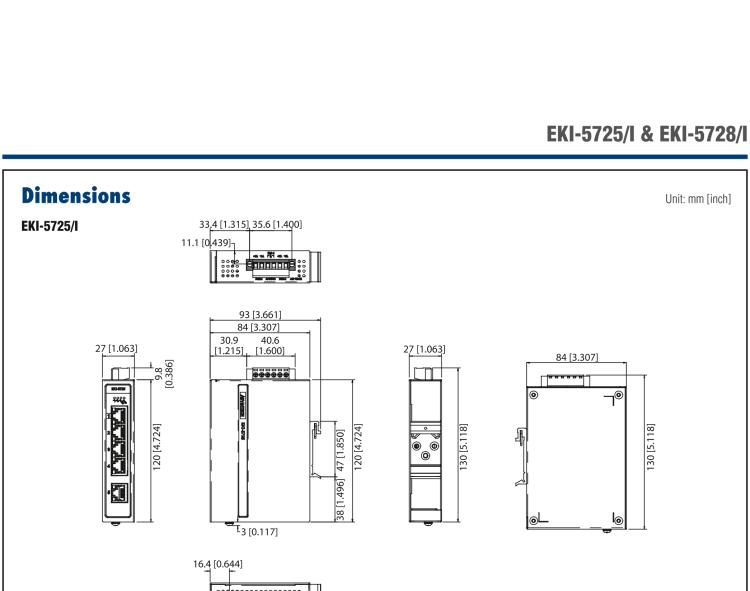 研華EKI-5728I 8端口千兆ProView（組態）系列寬溫型工業以太網交換機