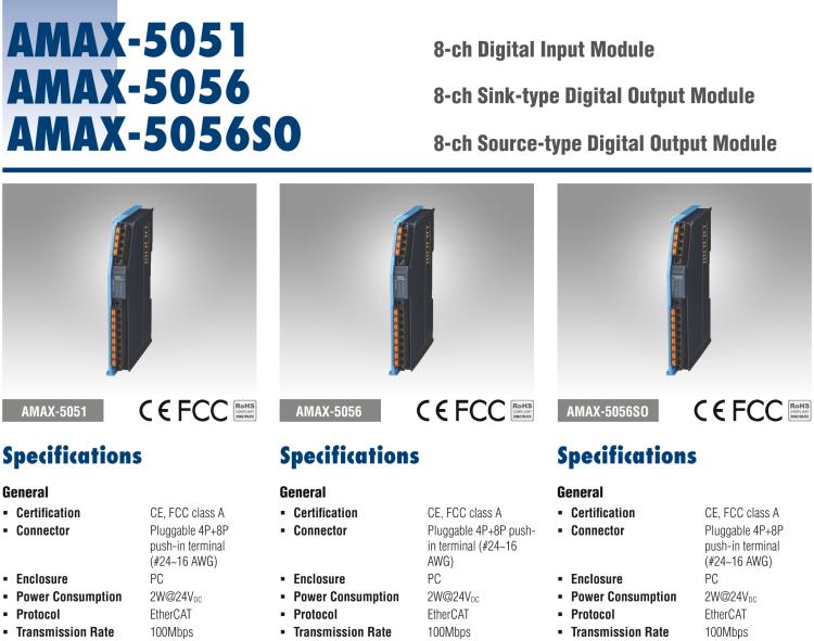 研華AMAX-5051 8路數字量輸入模塊，源或漏型（插片式）