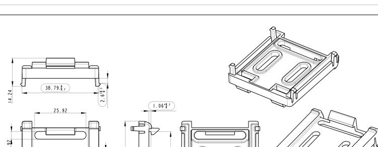 研華BB-CPD2-G Plastic DIN holder, v2 routers