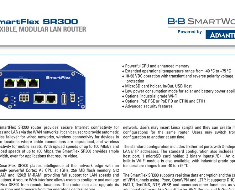 研華BB-SR30008110-SWH SmartFlex, Global, 5x Ethernet, PoE PSE, Plastic, Without Accessories