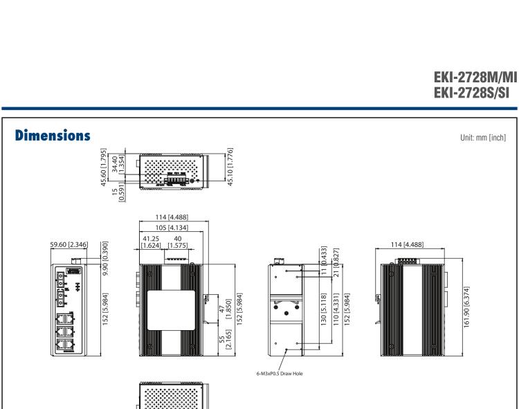 研華EKI-2728S 6GE+2G單模光纖端口網管工業以太網交換機