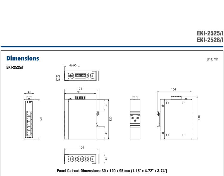 研華EKI-2528I 8端口寬溫非網管型工業以太網交換機