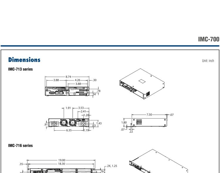 研華IMC-716-2AC-US-A Managed Modular 6-slot Media Converter Chassis, 2 AC Power (also known as MediaChassis 850-10953-2AC)