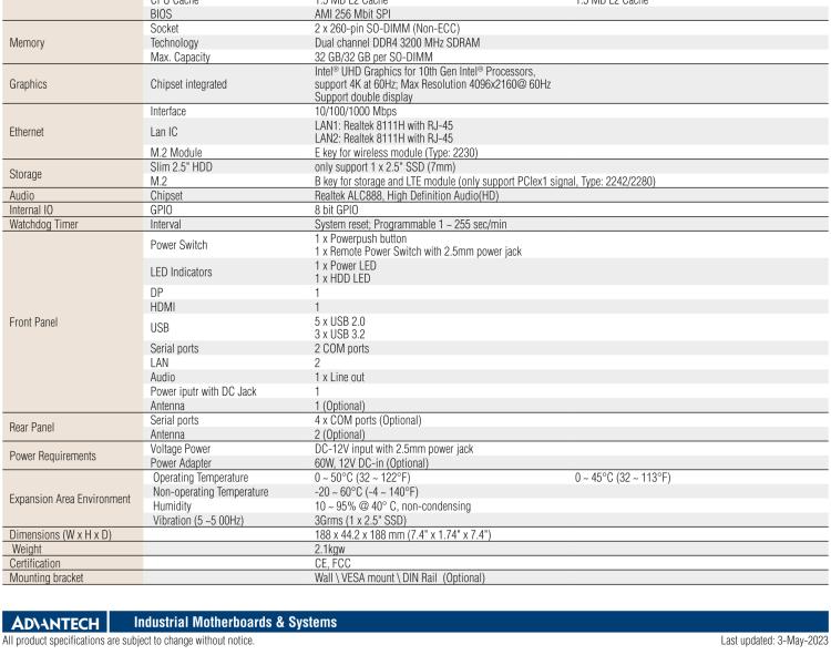 研華EPC-T4218 適配Intel 第8代 賽揚/凌動系列處理器。1U超薄高度，無風扇系統，性能強勁，性價比高。