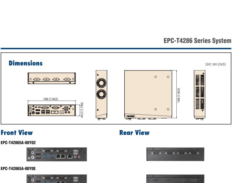 研華EPC-T4286 適配Intel? 第8/9代 Core? i 系列處理器，搭載H310芯片組。1U超薄高度，性能強勁。