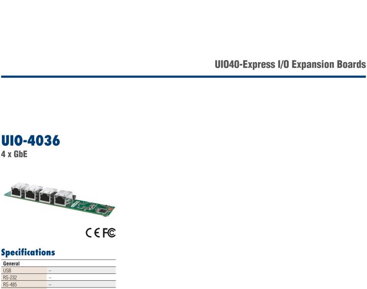 研華UIO-4030 UIO40-Express I/O 擴展卡，支持 1 2 wires RS-232, 1 RS-485 和 8 GPIO (-24~24V input level)