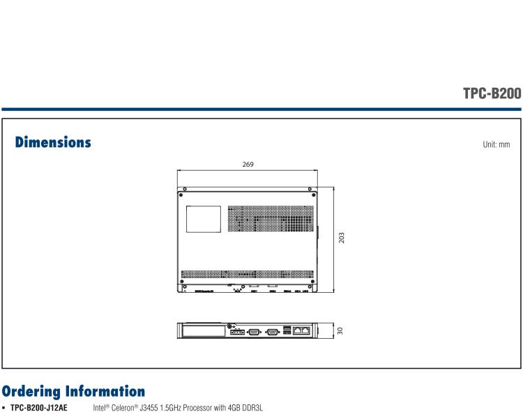 研華TPC-B200 采用Intel?Celeron?J3455處理器的主機模組