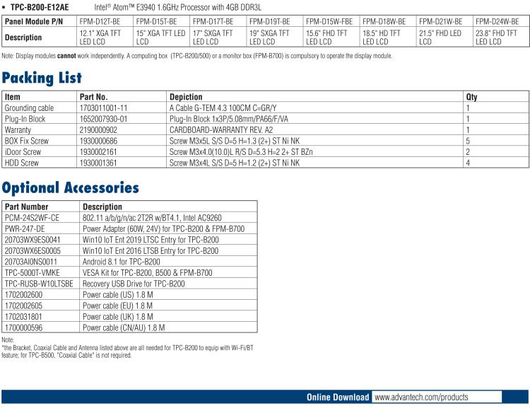 研華TPC-B200 采用Intel?Celeron?J3455處理器的主機模組