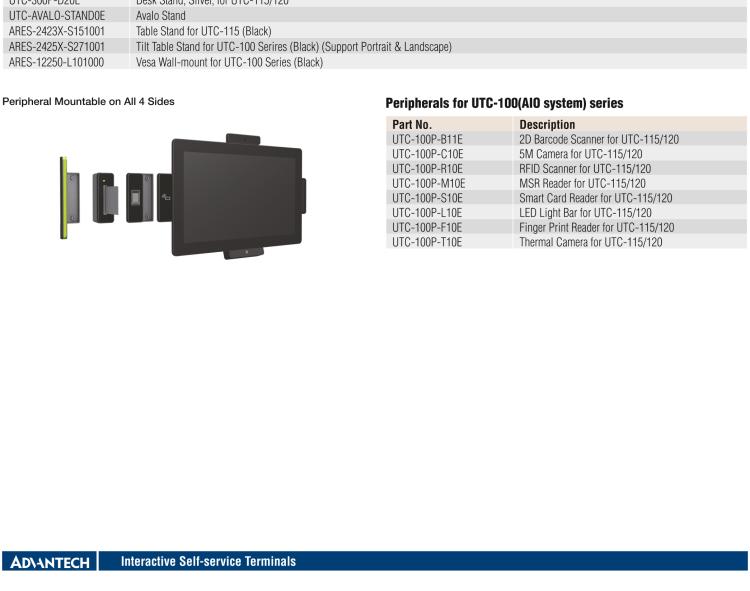 研華UTC-120H 21.5" 多功能觸控一體機，內置Intel? Core? i5-8365UE