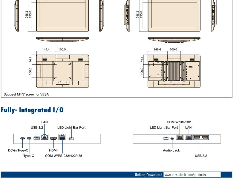 研華UTC-115I 15.6" All-in-One Touch Computer with 11th Gen Intel? Core? i5/i3 Processor