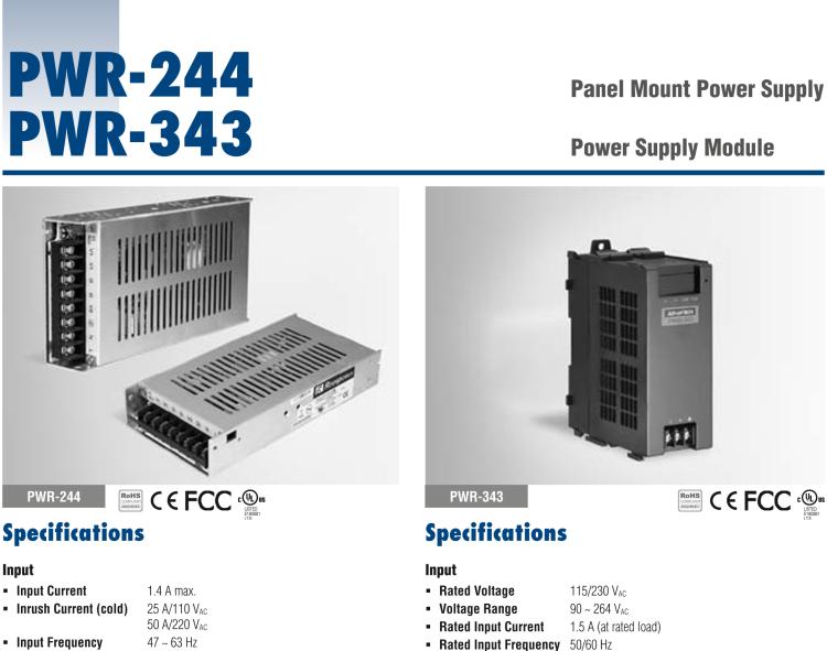 研華PWR-244 面板安裝的開關電源