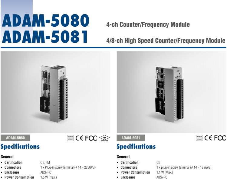 研華ADAM-5081 4通道高速計數器/頻率模塊