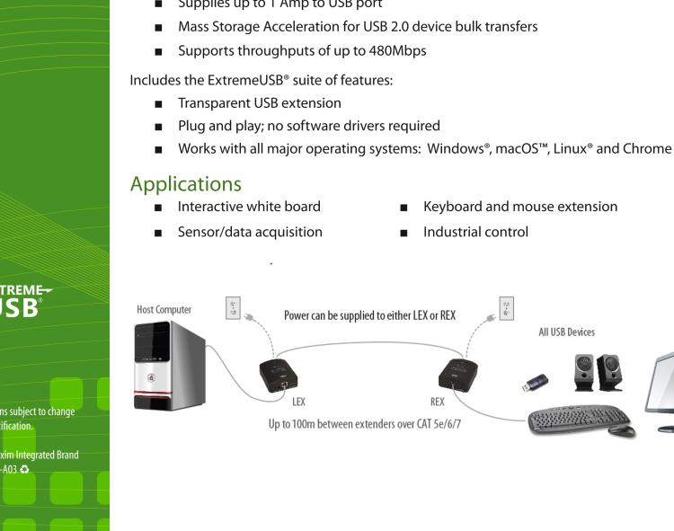 研華BB-00-00401 Ranger 2311: 1-port USB 2.0-1.1 Extender, 100m, Cat5e/6/7, Flexible Local/Remote Power, 100-240V NATAM PS